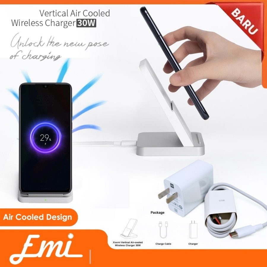 Mijia Qi Wireless Charger Stand Holder 30W with Cooling Fan