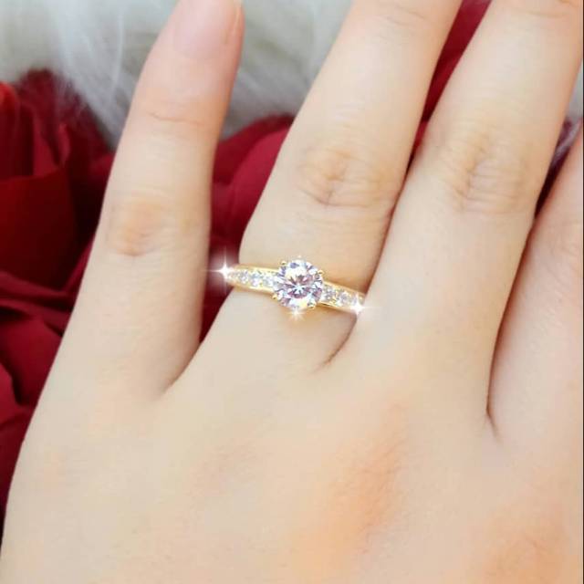 Cincin Titanium Wanita Anti karat, Cincin Wanita, Cincin Xuping Asli, Cincin Gold