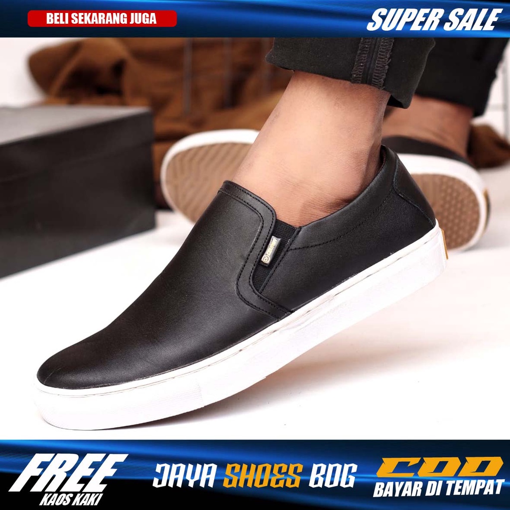 NEAR|Sepatu Formal Pria Kulit Asli Slip On Casual Santai Kerja Kantor Asli Original Distro