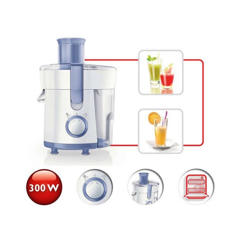 PHILIPS JUICER EXTRACTOR HR 1811 / HR1811 JUICER BUAH TIDAK PERLU TAMBAH AIR ORIGINAL GARANSI RESMI