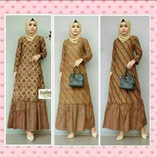 baju gamis batik zara daun pakaian batik muslimah Shopee baju gamis batik zara daun pakaian batik muslimah Shopee
