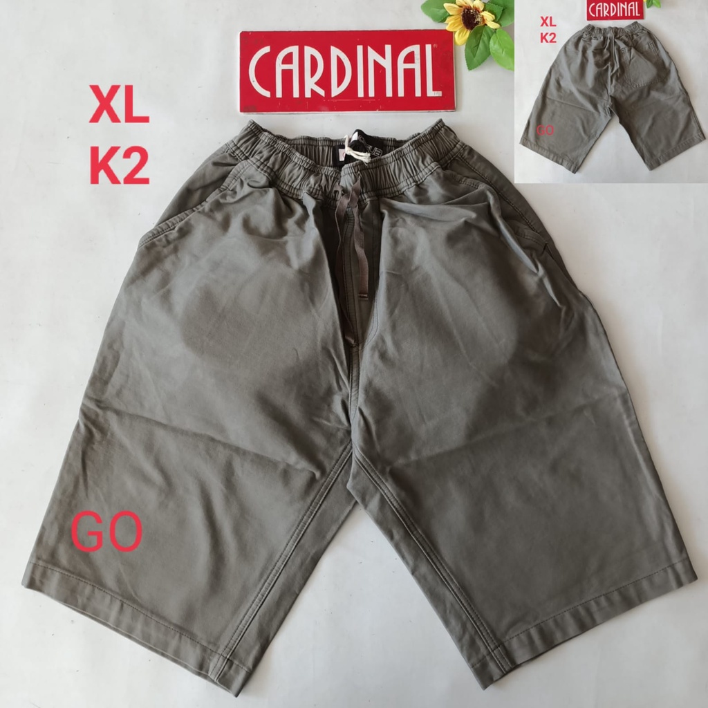 gof XL-2XL CARDINAL CELANA PENDEK KARET KOLOR Katun Casual Soft Jeans Murah Bagus Santai Original