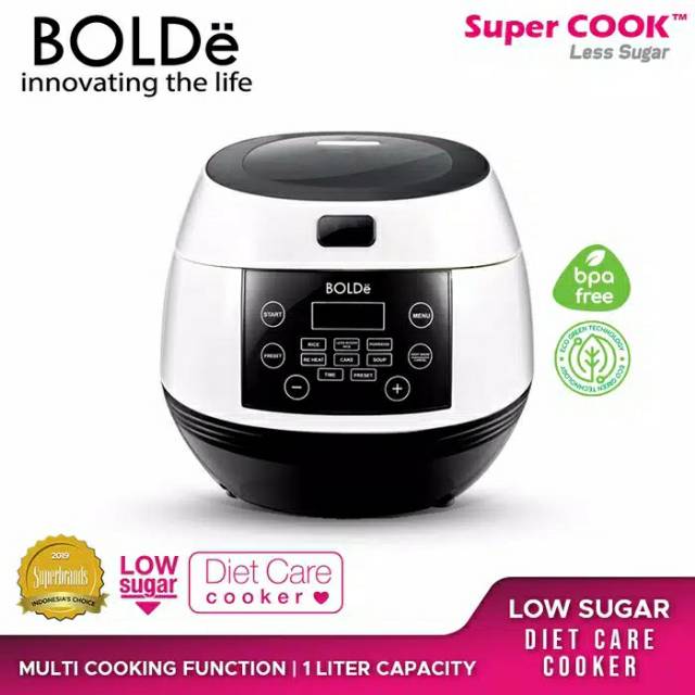 Rice cooker BOLDE LESS SUGAR 1 liter magic com sehat low carbohidrat