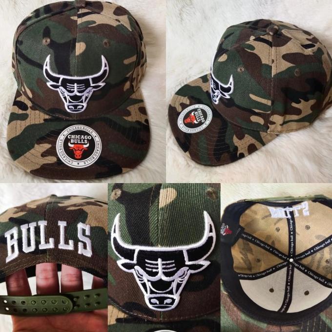Topi Snapback NBA BULLS ARMY premium import(not nike adidas
