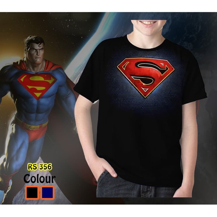 Kaos Anak Laki Laki Superman New Baju Atasan Tanggung Rhymes