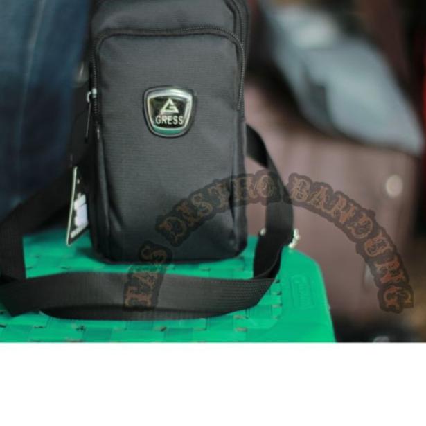 ♡ tas slempang pria gress mini-tas hp-tempat hp-tas hp sabuk ✲