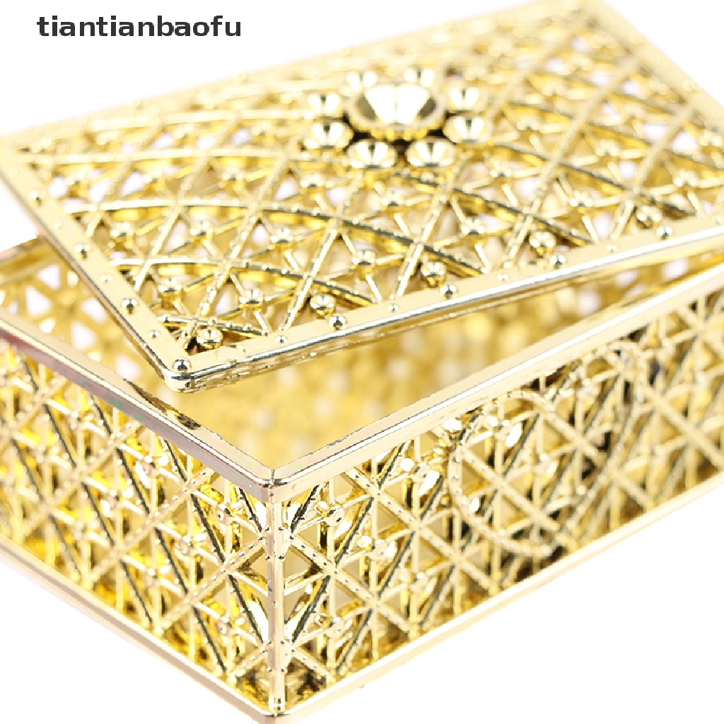 [tiantianbaofu] Plastic Hollow Gold Foil Candy Box Chocolate Gift Treat Boxes Wedding Box Boutique