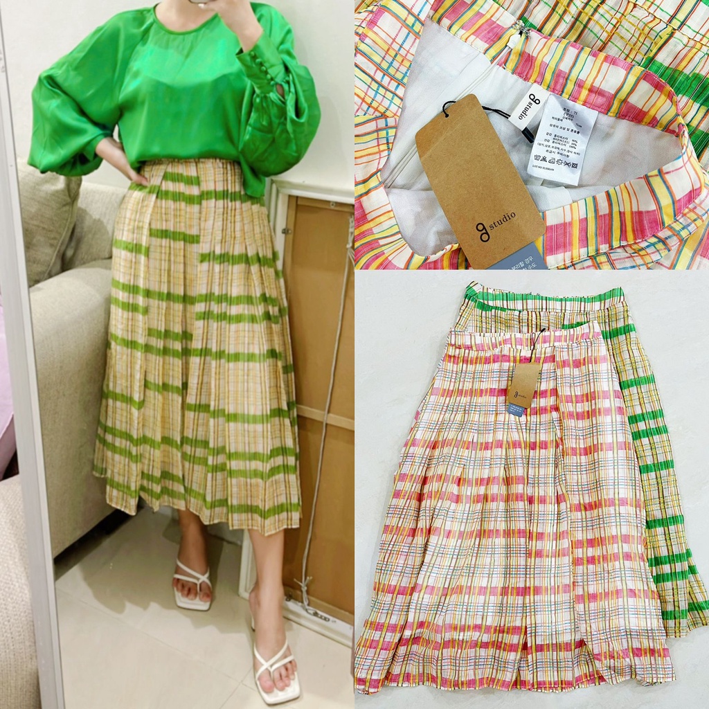 G STUDIO PLISKET MIDI SKIRT ROK WANITA