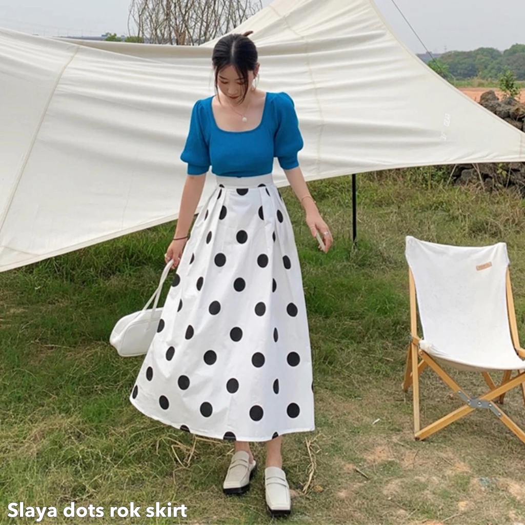 Slaya dots rok skirt -Thejanclothes