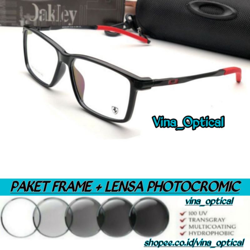 Frame Kacamata Photocromic - Kacamata Minus Pria Wanita - Kacamata Pria Sporty - Frame Kacamata - Ka