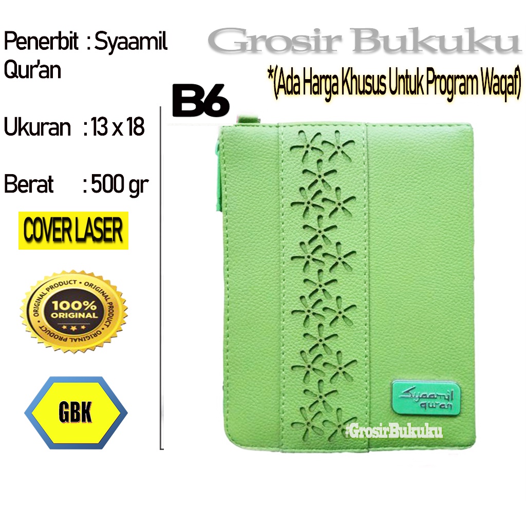 Al-Quran Yasmina B6 Laser / Mushaf Yasmina Terjemah For Woman - Syaamil Quran