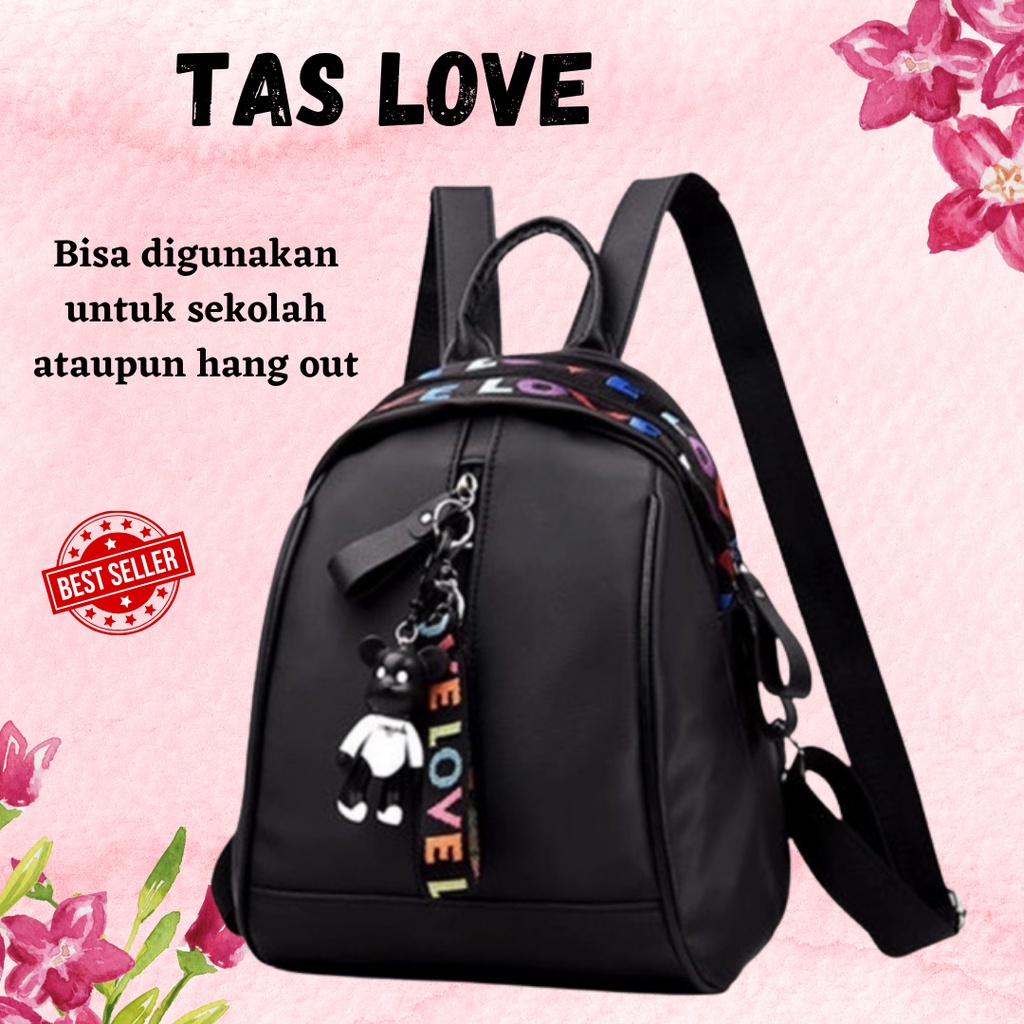 TAS LOVE / TAS WANITA / TAS BACKPACK / TAS RANSEL TANPA GANTUNGAN TAS