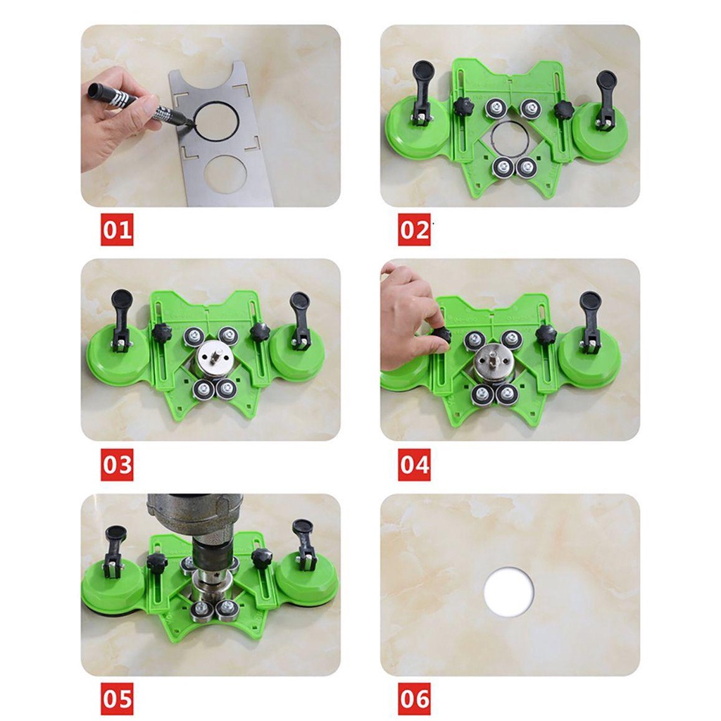 [Elegan] Kaca Puncher Universal Multifungsi Untuk Carpenter Hole Locator Pembuka Lubang Bor Bulat