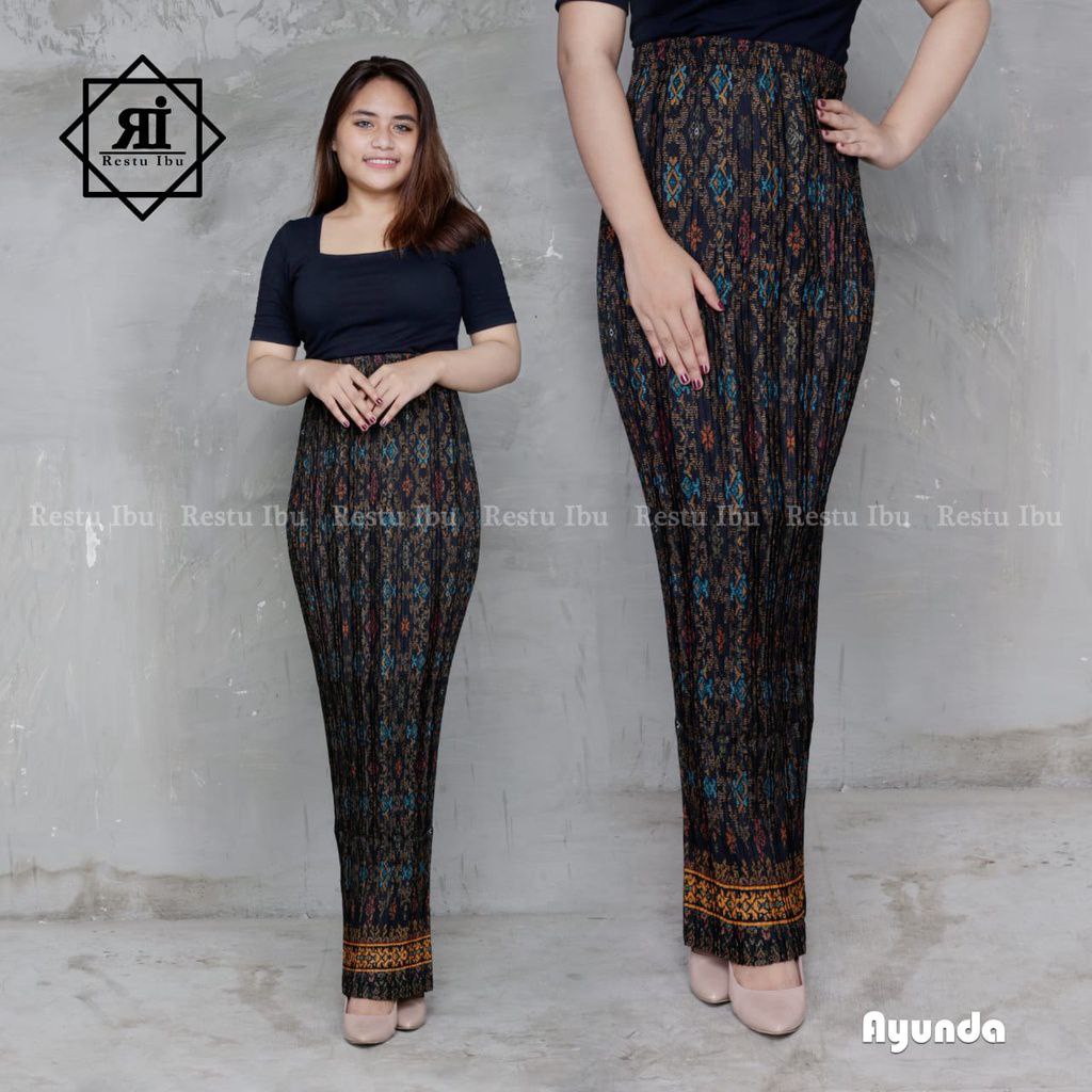 Rok Plisket Span Kerja Wanita Motif Batik Bodycon Badan Kecil Dan Besar Bisa Pakai Bawahan Kebaya Tunik Kemeja Bahan Semi Silk Sutra Premium