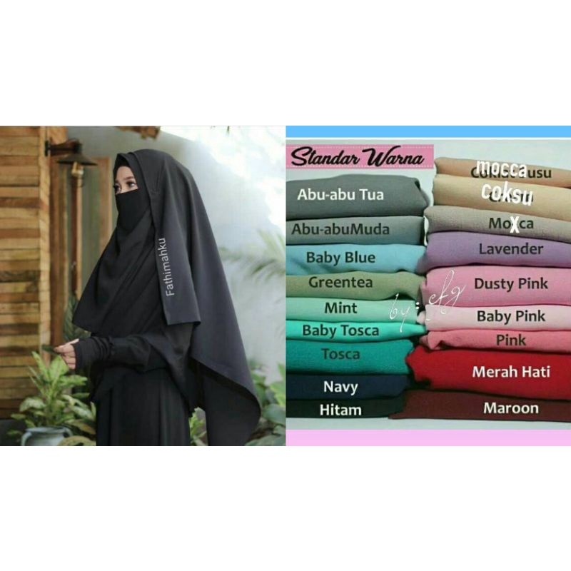 Pasmina Free Cadar lepas 2 layer/Pastan ceruty babydoll/Khimar Jumbo Murah