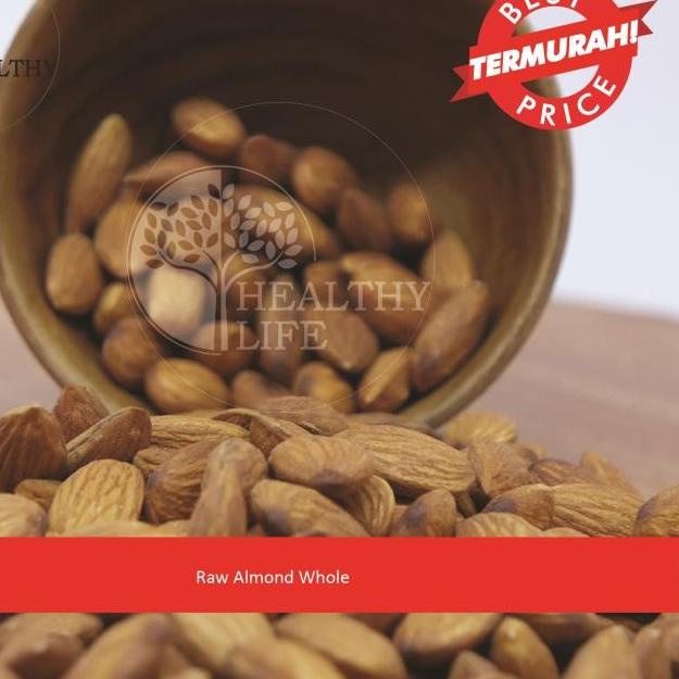 

Paling Dicari|LR15|Raw Almond Whole 1kg (Almond Mentah) Ukuran Besar 27-30 Tanpa Cangkang
