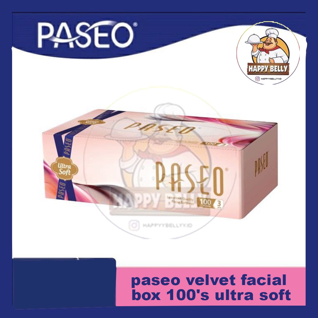 paseo velvet facial box 100's ultra soft TISU