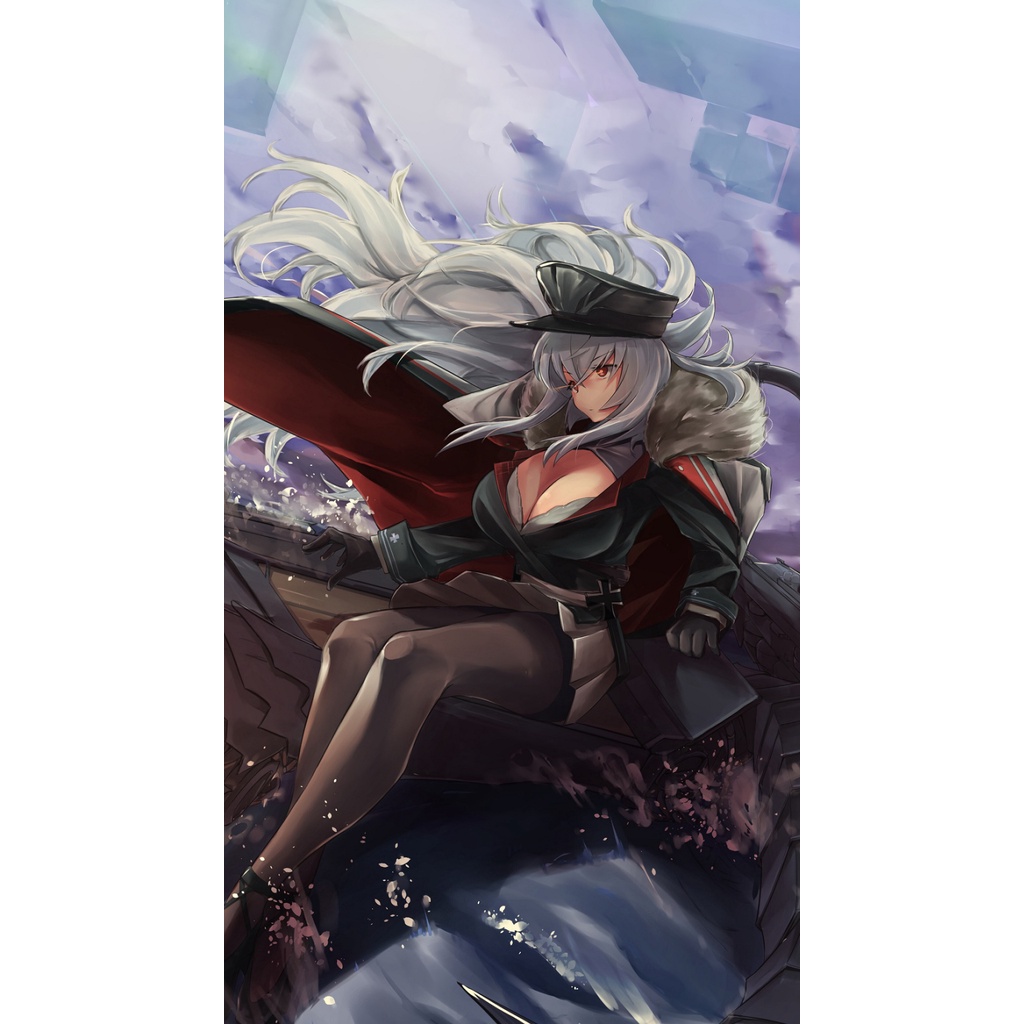 Poster Anime Game AZUR LANE Graff Zeppelin  full colour murah meriah istimewa kwalitas hd limited-4