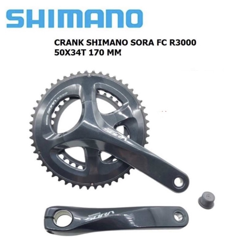 Crank Shimano Sora R 3000 50T-34T Arm 170 mm Compact Original