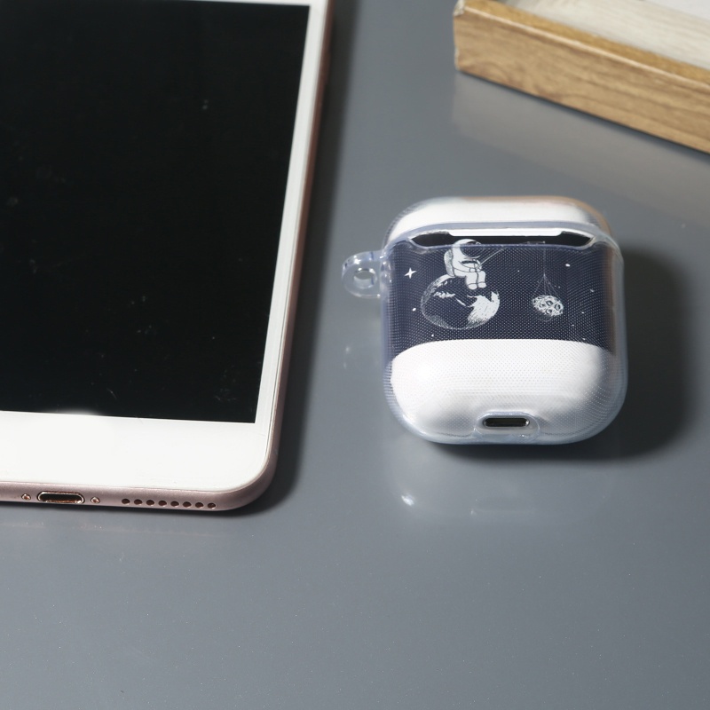 Bt TPU Untuk Case Untuk1 2sarung Earphone Wireless Charging Untuk Pelindung Case Dengan Desain Lubang Gantung