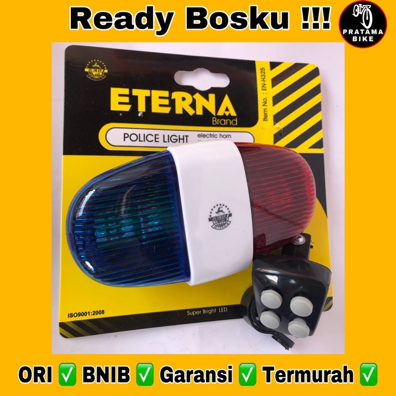 Bel Bell Klakson Polisi Sirine Elektrik Horn music sepeda anak patroli ambulan Genio Eterna (include