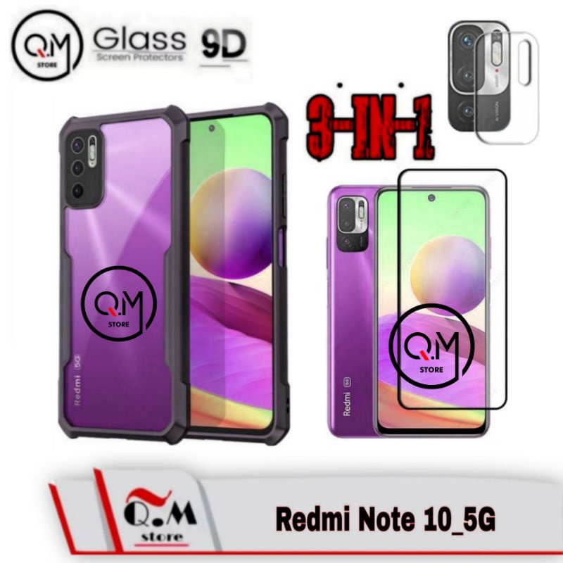 PROMO 3-IN-1 Case XIAOMI REDMI NOTE 10S /Note 10/Note 10 5G /NOTE 10 PRO TRANSPARAN Softcase Premium