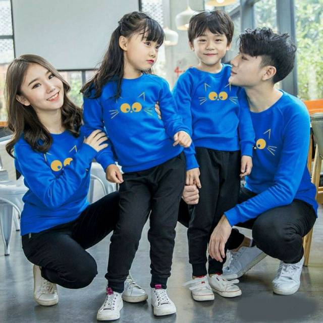 Kaos couple family lengan panjang