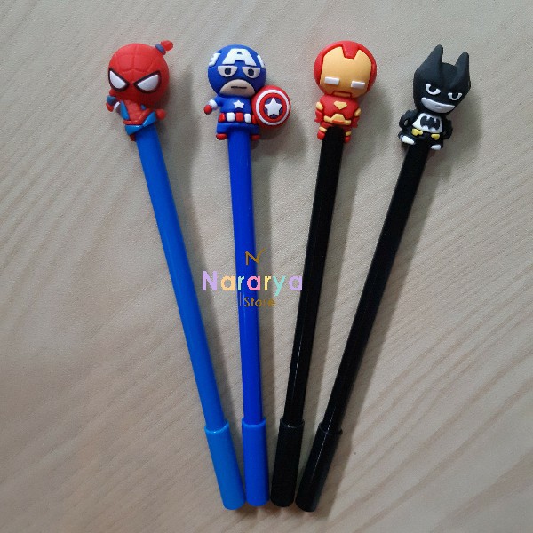 

2x Gel Pen Baby Superhero / Gel Pen Karakter / Gel Pen Lucu / Pulpen Lucu / Alat Tulis Sekolah