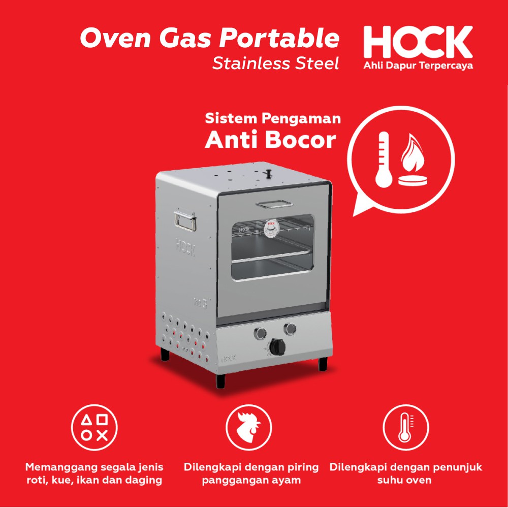 HOCK HO-GS103 Oven Gas Portable Stainless Steel