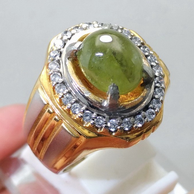 Batu Cincin Natural Green Safir Hijau Asli Afrika Bagus
