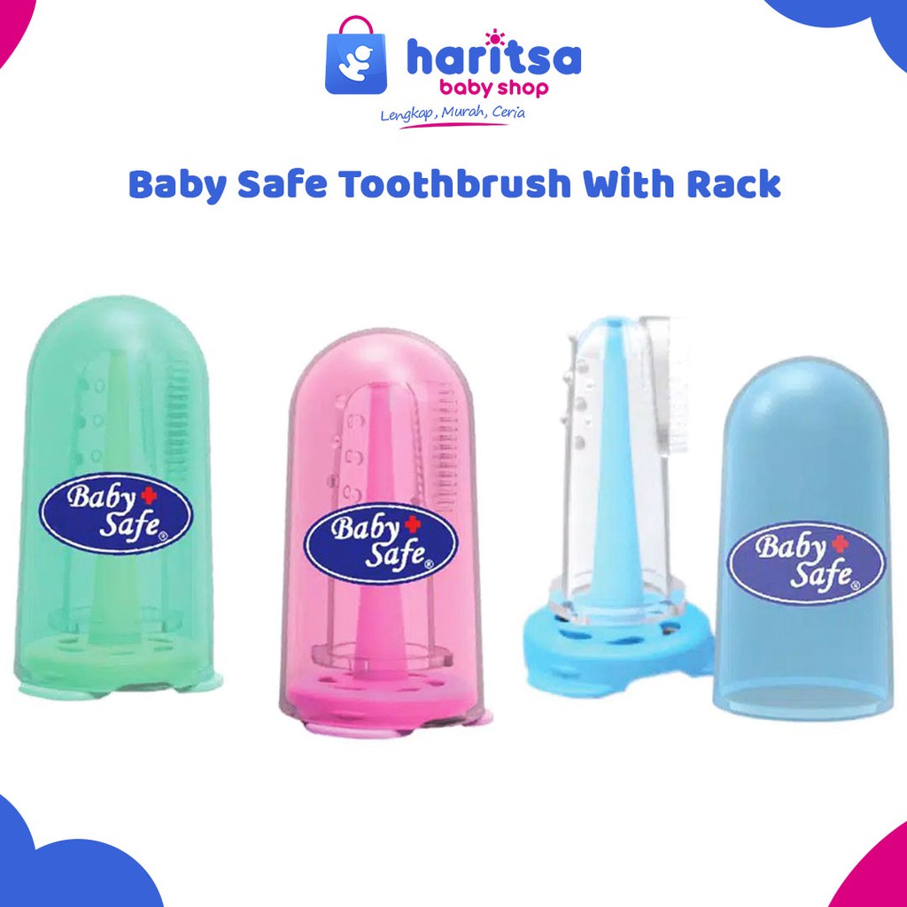 Baby Safe Sikat gigi dan lidah bayi Toothbrush With Rack TB002