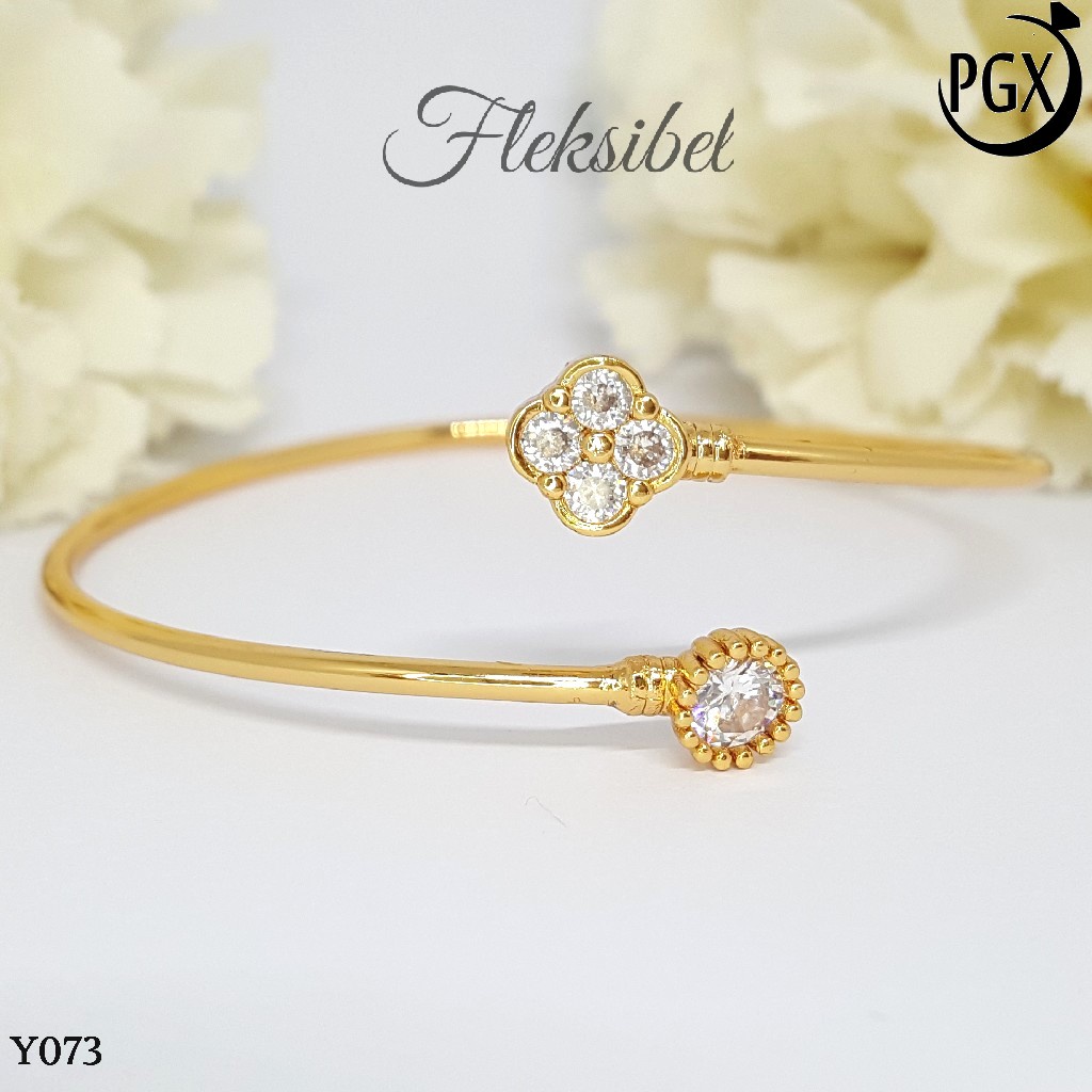 PGX Gelang Xuping Wanita Bangkok Bangle Aksesoris Perhiasan Lapis Emas - Y073