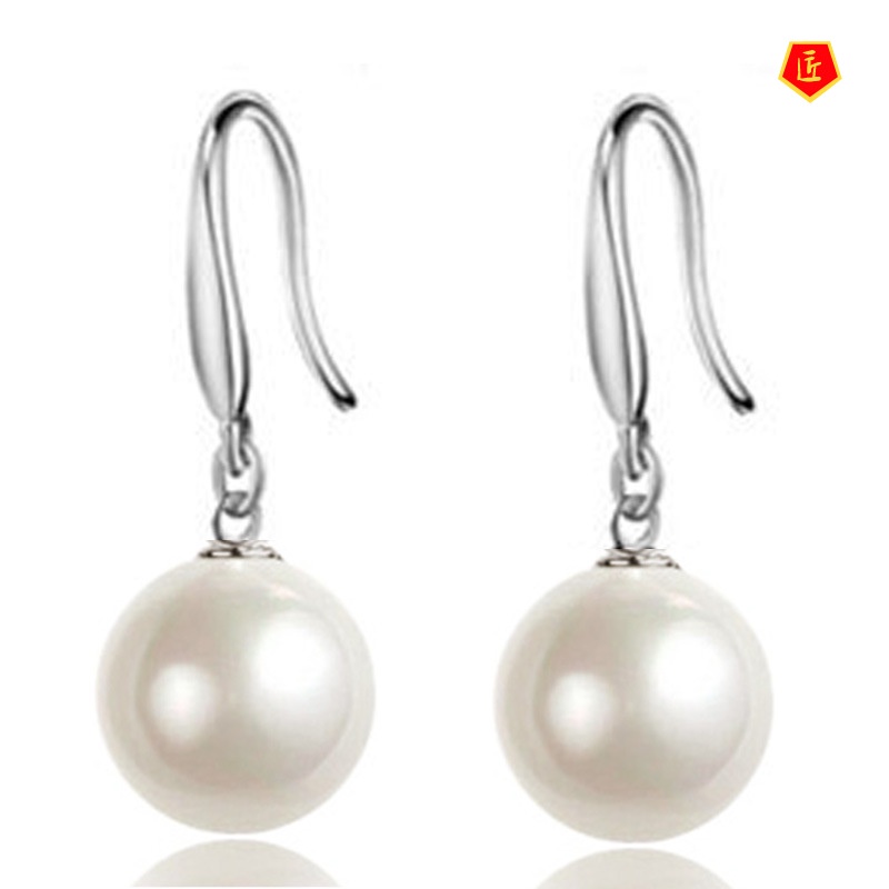 [Ready Stock]Korean Style Silver Natural Pearl Earrings