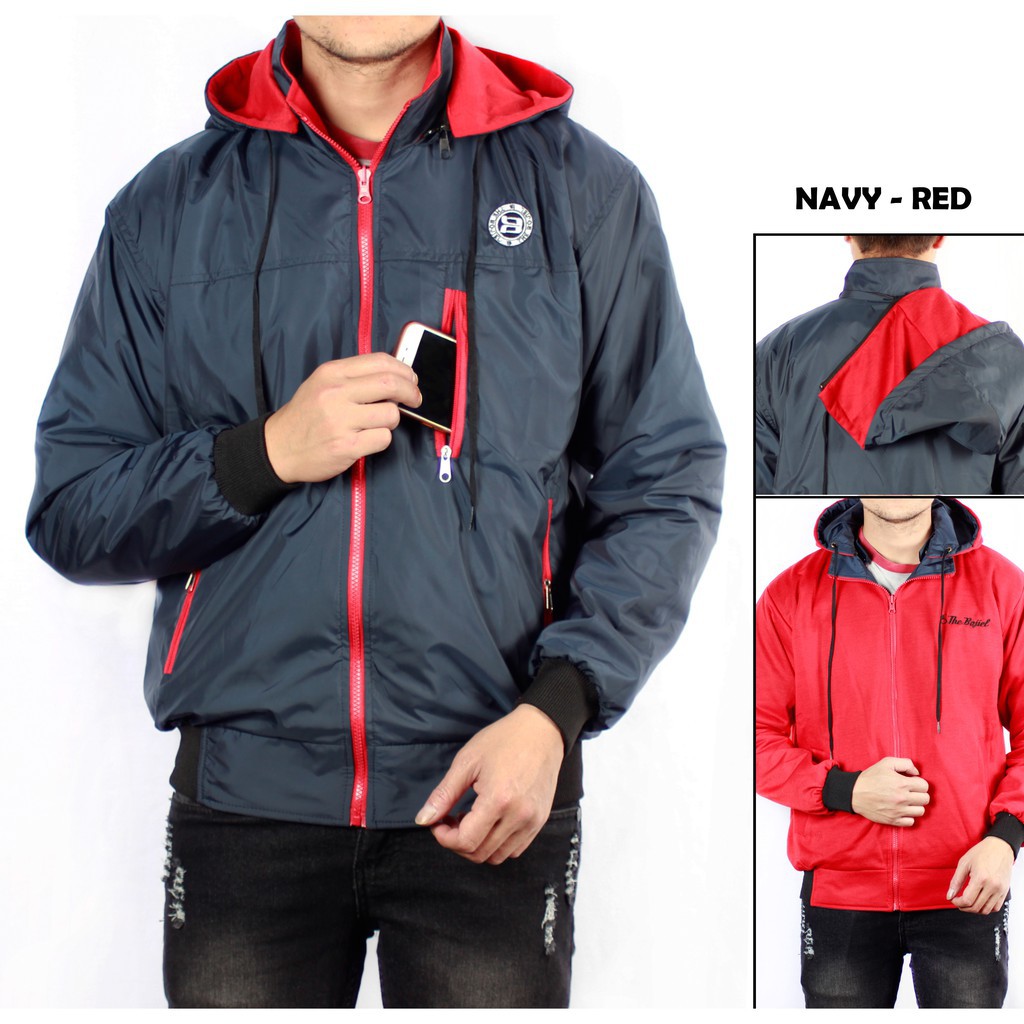 KADO SUAMI PACAR PRIA COWOK ROMANTIS UNIK S/  ZURREL JAKET BOLAK-BALIK 2 IN 1 BJL POKETO