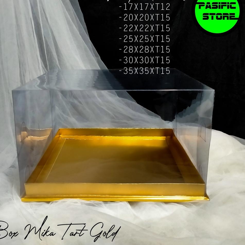 

☇ BOX KUE TART MIKA GOLD UKURAN 22X22XT15 ✴