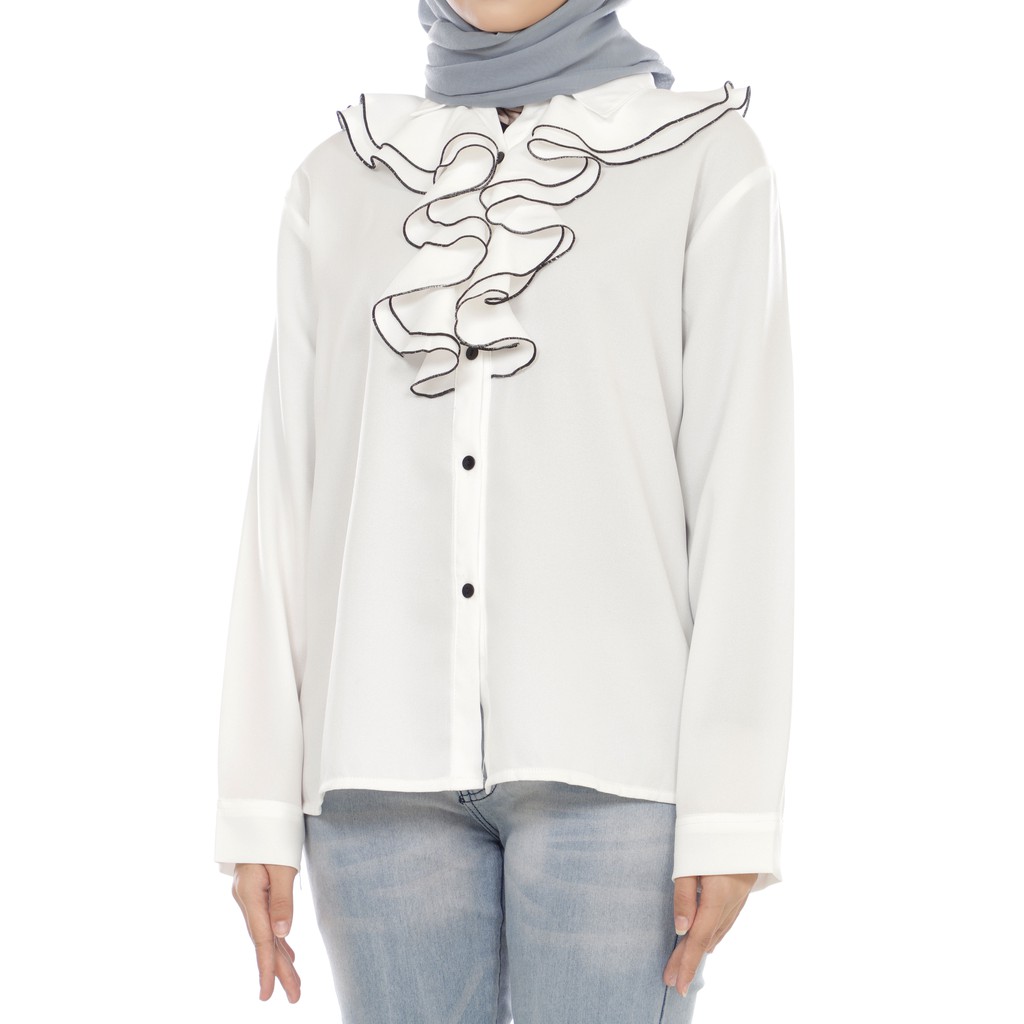 KEMEJA KHUSUS PUTIH XXXL TANGAN PANJANG - KEMEJA KHUSUS PUTIH JUMBO LENGAN PANJANG - KEMEJA KANTOR-XXL NECI LD = 108CM