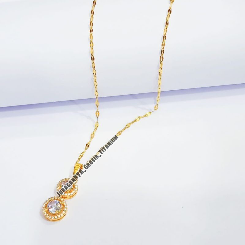 KALUNG TITANIUM SUSUN DIAMOND 01AV SUPER MENAWAN ANTI KARAT&amp;ANTI LUNTUR