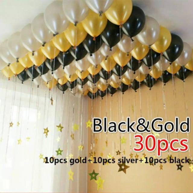 PAKET BALON LATEX METALIK (ISI 30 PCS) 12 INCI