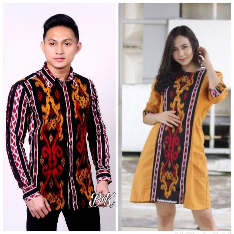 BATIK COUPLE DRESS BATIK MOTIV SONGKET DRESS KONDANGAN