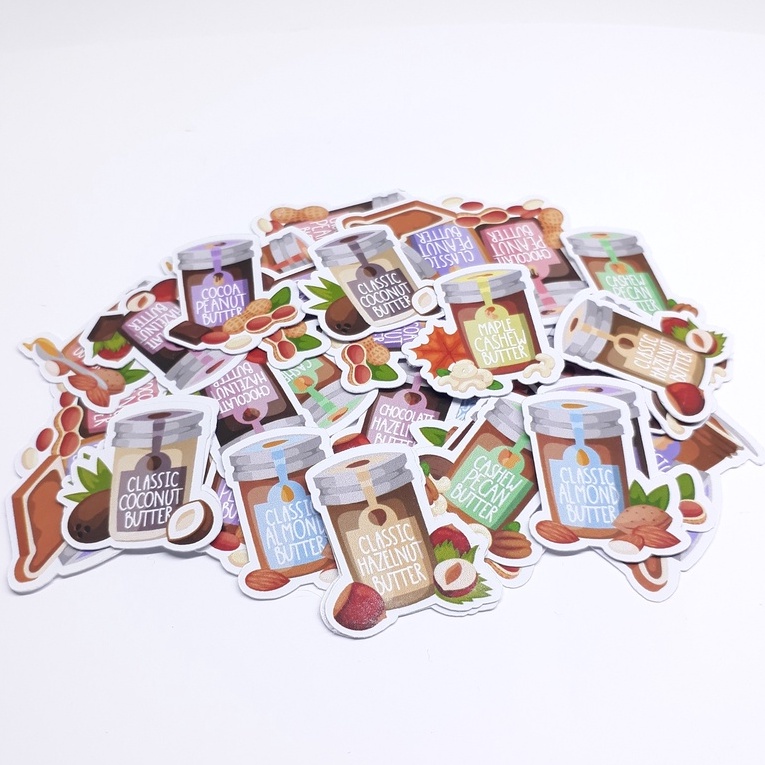 

sticker aneka butter selai 37 stiker makanan scrapbook tempel