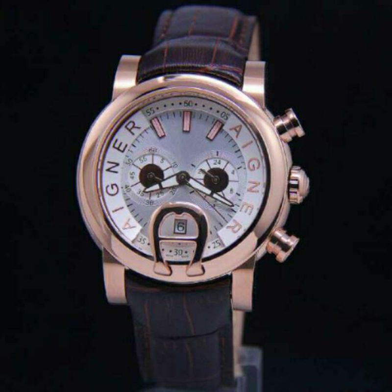 Jam Tangan Pria Aigner Bari Super Premium Graden AAA Tali Kulit - Jam Tangan Aigner Bari Tali Kulit 