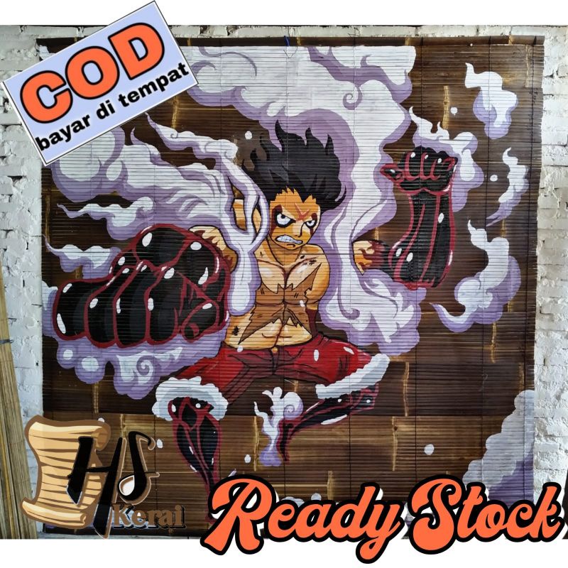 Tirai Bambu 2x2 Motif / Kerai Bambu / Tirai Bambu Gulung / Kerai Bambu Gulung / Kerey / Krey / Wide