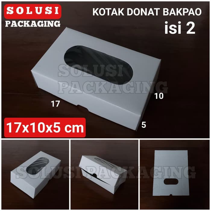 

ISI 50PCS KARDUS DONAT BAKPAO ISI 2 PUTIH POLOS/KOTAK KUE ROTI/DUS ROTI DOS BOX