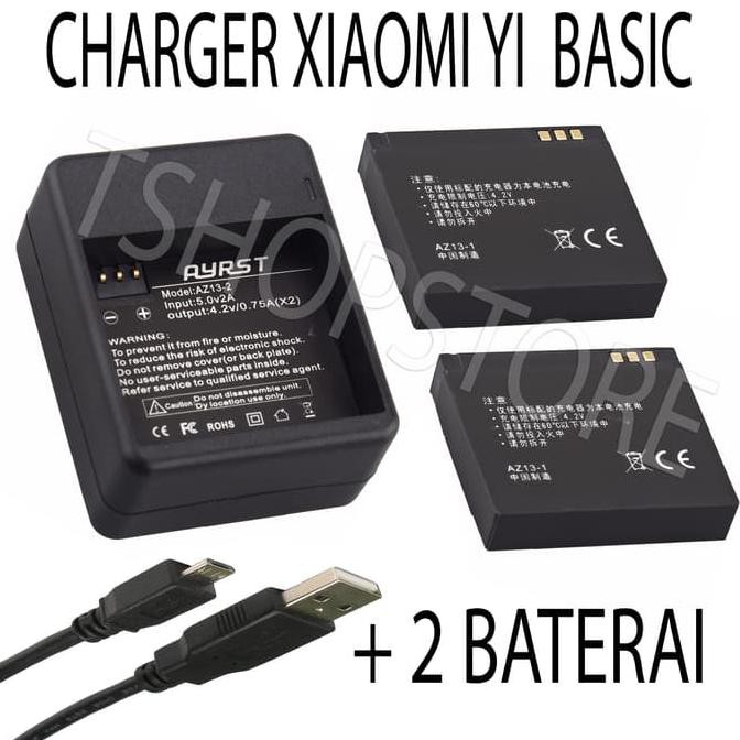 PROMO CHARGER + 2 BATERAI XIAOMI YI ACTION CAMERA TERLARIS