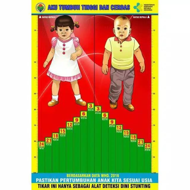 TIKAR STANTING/ TIKAR PERTUMBUHAN BAYI/PENGUKUR PANJANG BAYI TANPA AKRILIK