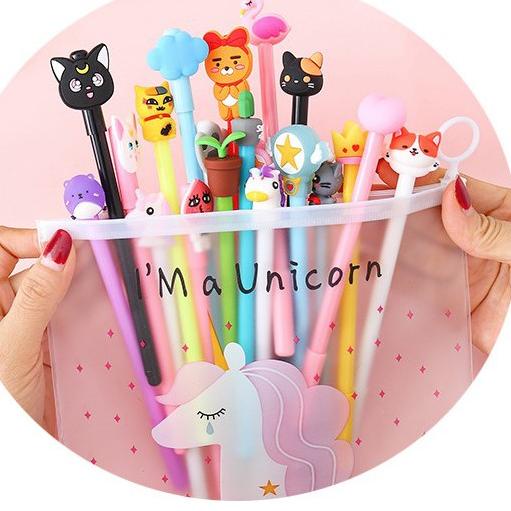 

ㅱ Souvenir Pulpen Karakter Lucu-Lucu, Cute Kemasan Mika ( ISI 50PCS ) ㊠