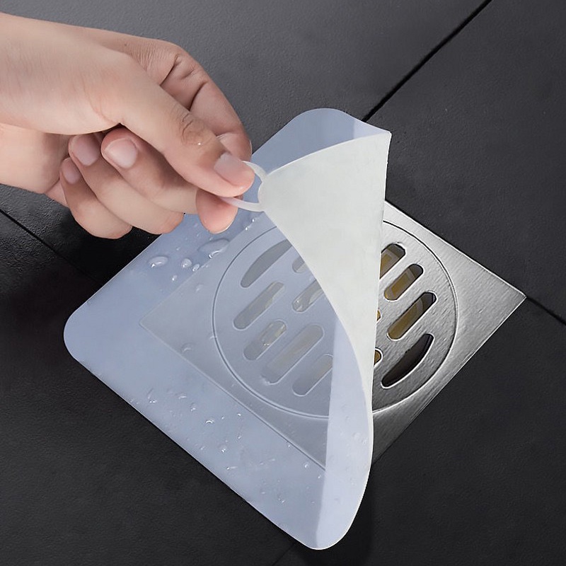 Pad Penutup Saluran Pembuangan Lantai Bahan Silikon Anti Bau Dengan Gagang Untuk Kamar Mandi