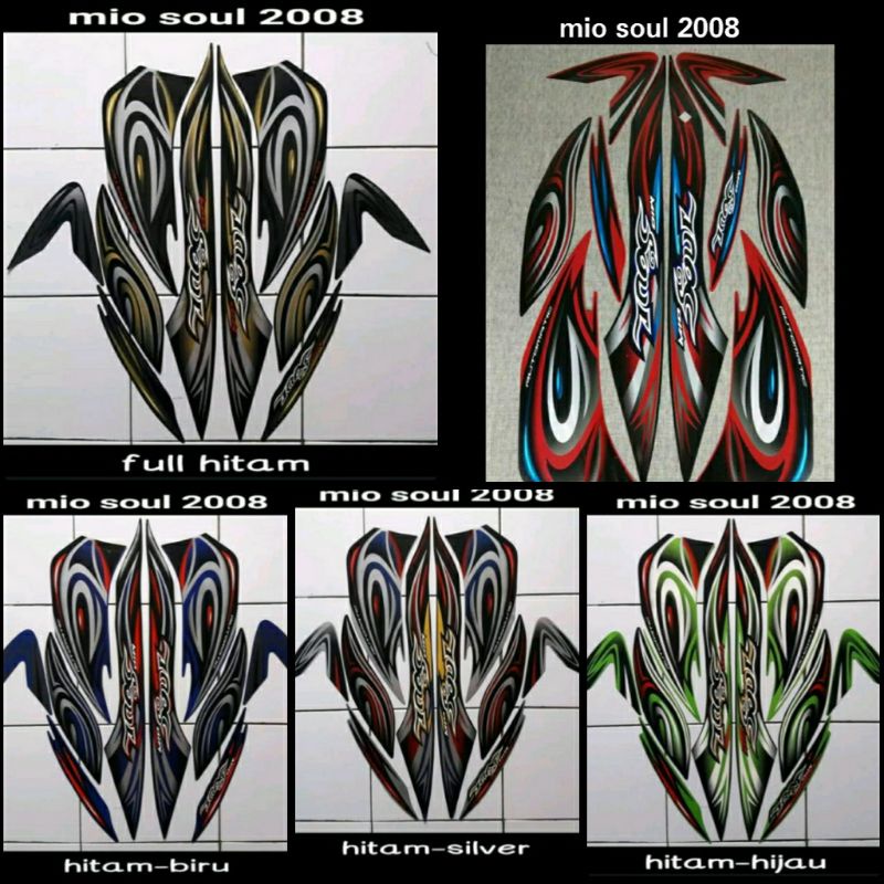 striping list Body motor Mio soul 2008