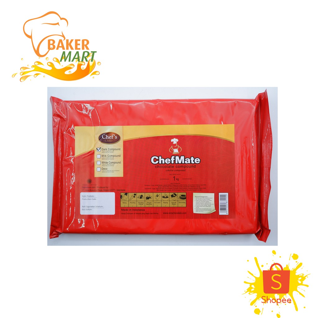 

Chefmate Dark Chocolate/ Coklat Compound 1kg