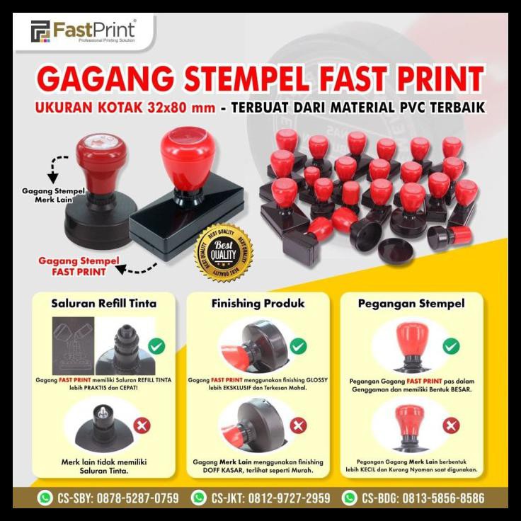 

Gagang Stempel Flash Warna Ukuran Kotak 3280 32X80Mm